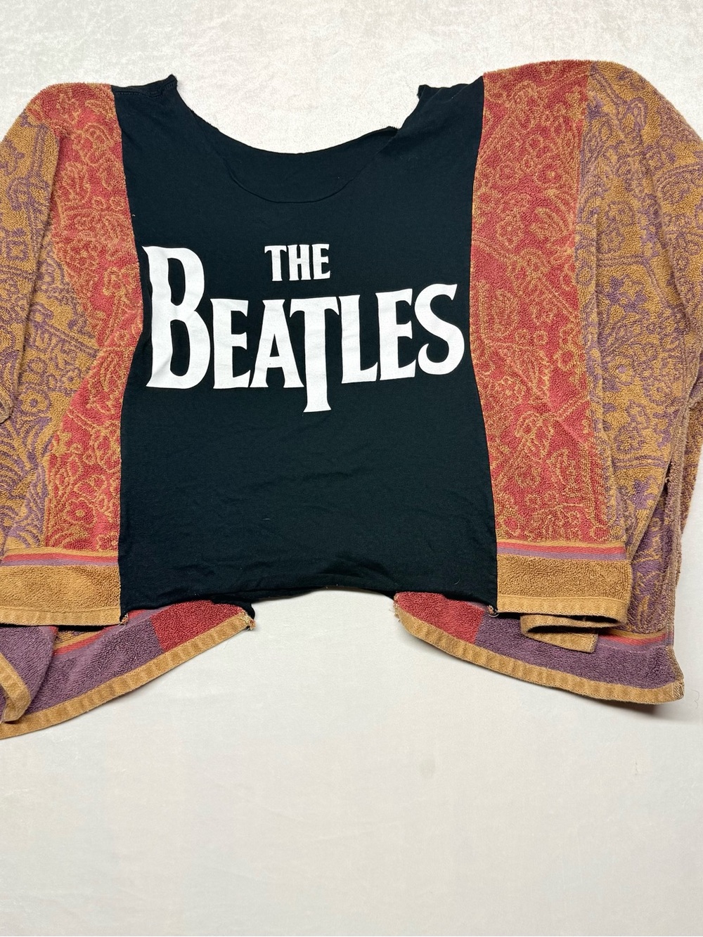 The Beatles Black Logo poncho